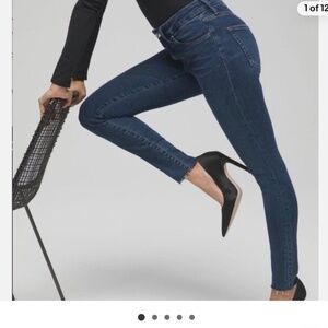 Good American Good Legs Skinny Raw Hem Jeans In Blue518 Size 24